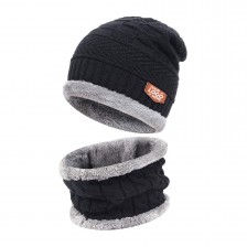 Unisex Winter Beanie Hat Scarf Set Warm Knit Hat